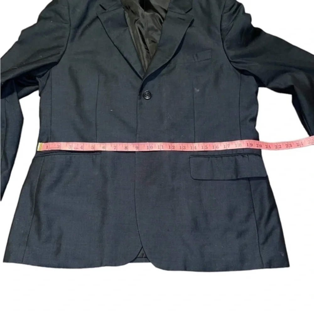 Liz Claiborne LUXE Mens Charcoal Wool/Silk Blend 2 Button Sport Coat Jacket